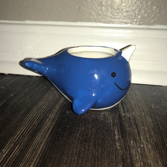 5/$25 Small Narwhal Ceramic Planter - Picture 7 of 15